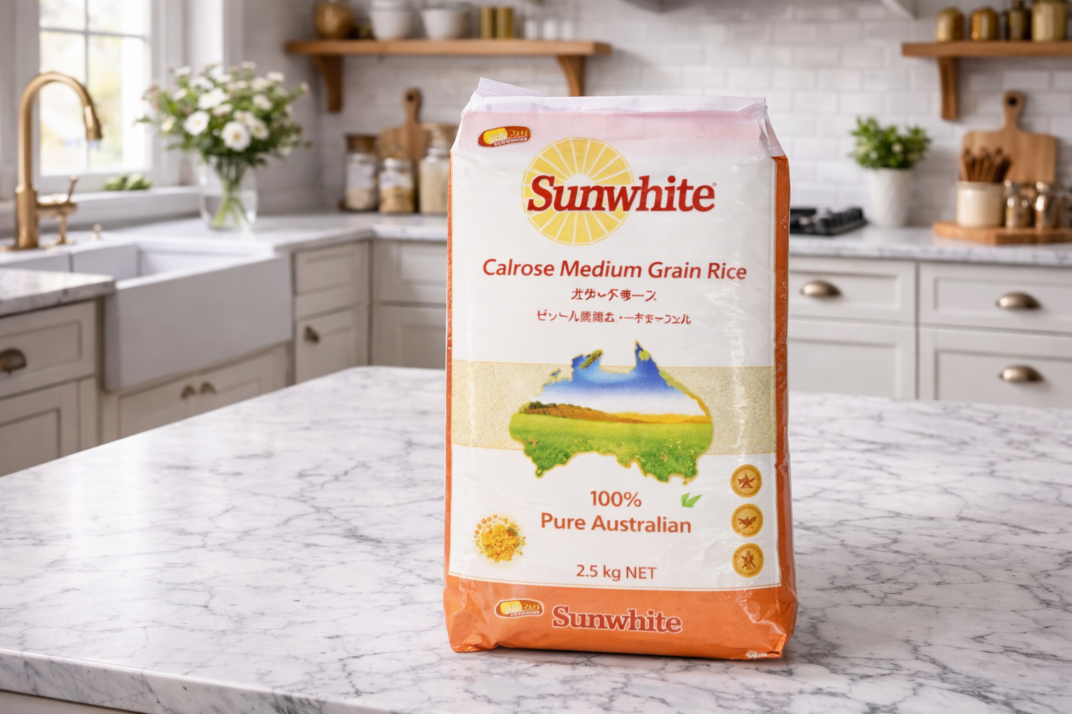 Sunrice 25kg Medium Grain Rice Bags